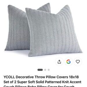 Gray Knit Accent Pillow Covers